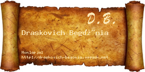 Draskovich Begónia névjegykártya